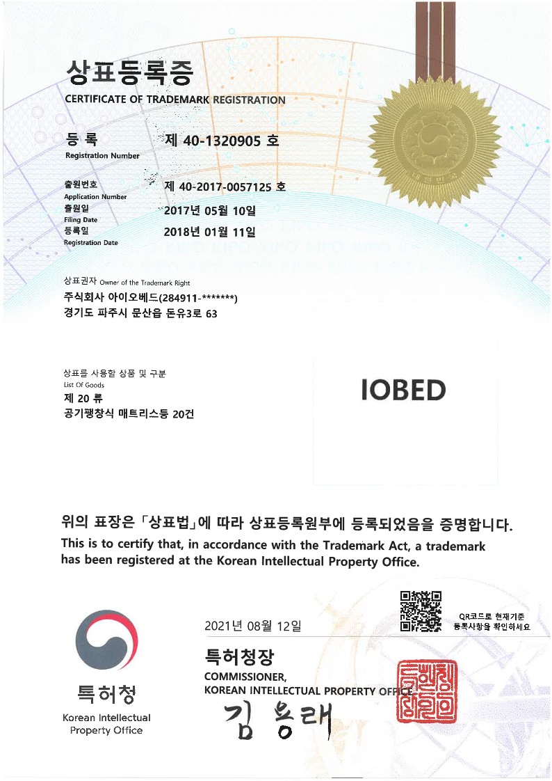 Certificate of Trademark Registration-40-1320905
