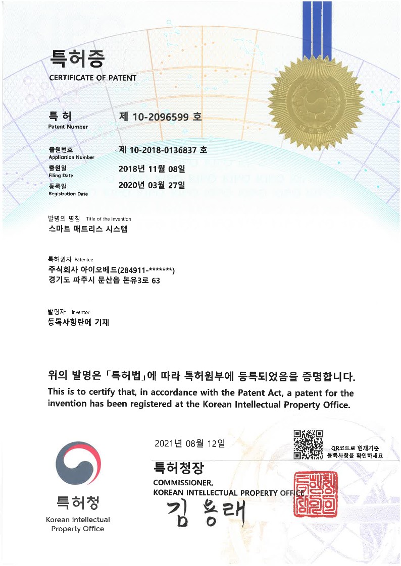 Certificate of Patent-10-2096599